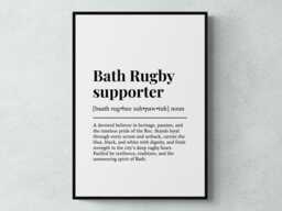 Bath Rugby Supporter Funny Definition Sport Gift Wall Art Print - thumbnail 1