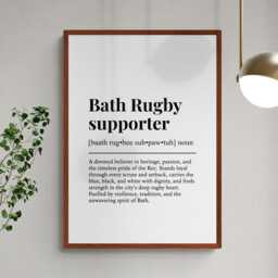 Bath Rugby Supporter Funny Definition Sport Gift Wall Art Print - thumbnail 2