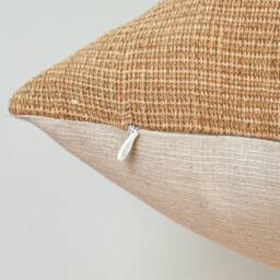 Brown Tribal Hemp Hand Woven Natural Dye Color Hmong Lumbar Pillow Cover - thumbnail 3