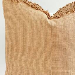 Brown Tribal Hemp Hand Woven Natural Dye Color Hmong Lumbar Pillow Cover - thumbnail 2