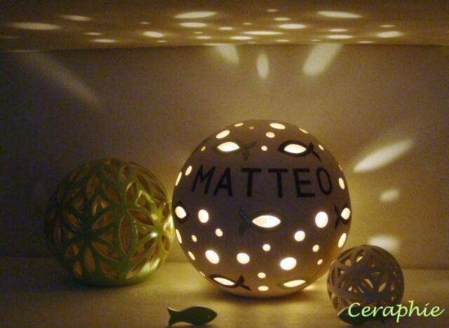 "Christening Lamp/Name Made Of Ceramic ""Clemens" - image 1