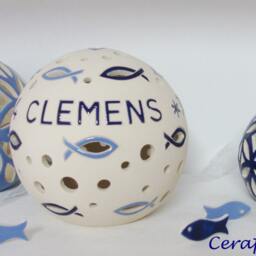 "Christening Lamp/Name Made Of Ceramic ""Clemens" - thumbnail 2