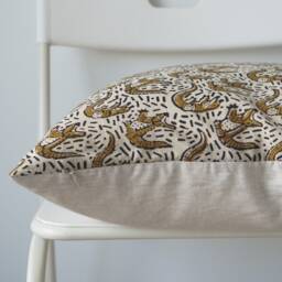 "Block Print Pillow Cover Indian Batik Textile, Boho Decor - 20"" X 20" - thumbnail 3