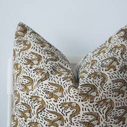 "Block Print Pillow Cover Indian Batik Textile, Boho Decor - 20"" X 20" - thumbnail 2