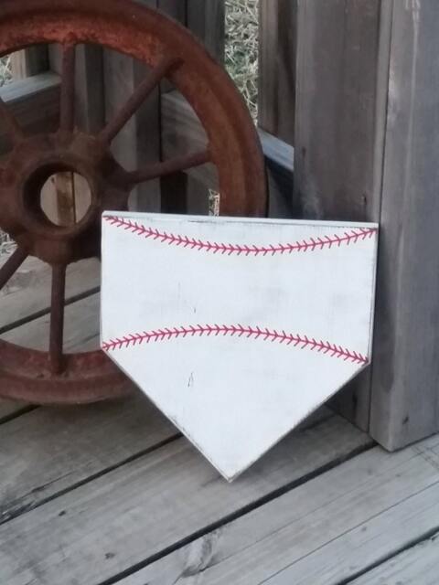 Blank Home Plate Sign - Baseball Wall Decor Do It Yourself Diy Customize Your Own Empty Craft Supplies Softball - image 1