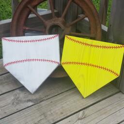 Blank Home Plate Sign - Baseball Wall Decor Do It Yourself Diy Customize Your Own Empty Craft Supplies Softball - thumbnail 3