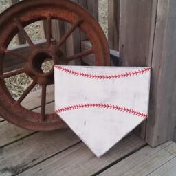 Blank Home Plate Sign - Baseball Wall Decor Do It Yourself Diy Customize Your Own Empty Craft Supplies Softball - thumbnail 2