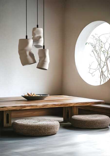Wabi Sabi Clay Pendant Light, Japandi Interior Lighting, Quirky Design, Personalized Gifts - image 1