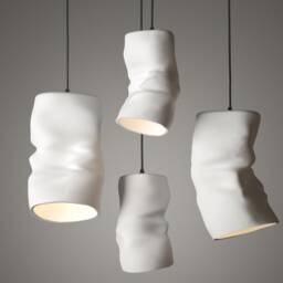 Wabi Sabi Clay Pendant Light, Japandi Interior Lighting, Quirky Design, Personalized Gifts - thumbnail 3