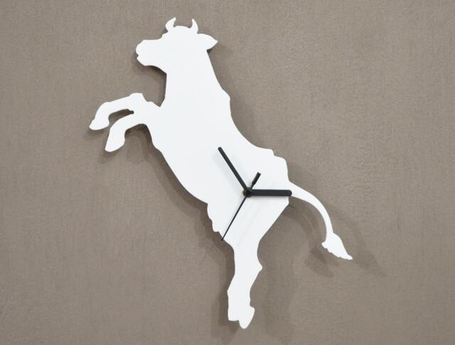 Flying Cow Silhouette - Wall Clock - image 1