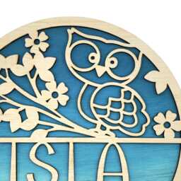 Personalised Owl Name Sign - Handcrafted Wooden Nursery & Bedroom Wall Decor - thumbnail 3