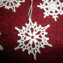 Crochet Snowflakes, Angel Christmas Ornament Set - 12 Piece - thumbnail 3
