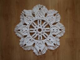 Round Macrame Wall Hanging Boho Mandala Decor, 22 - thumbnail 1