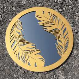 Round Wooden Wall Mirror Paloma 60cm, Decorative in Frame - thumbnail 1