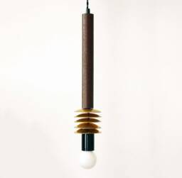 Black Gold Mid Century Pendant Lamp Ceiling Lighting Modern Lights Wenge Wood Brass Light Hanging