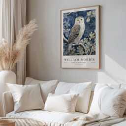 William Morris Print, Art, Exhibition Poster, Woodland Nursery Decor, Owl Gifts, Nature Wall Animal Prints - thumbnail 2