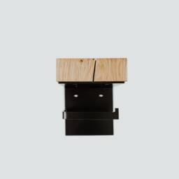 Handmade Solid Oak Toilet Paper Holder With Shelf - thumbnail 2