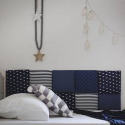 Fabric Montessori Bedroom Decorative Tiles, Soft Sleeping Area Panels, Upholstered Play Protective Wall Cushions, Cotton Kids Headboard - thumbnail 3
