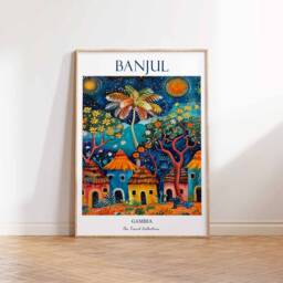 Banjul Poster, Gambia Africa Travel West African Beach Print, Print - thumbnail 2