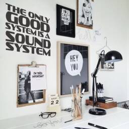 Wall Decal Quote The Only Good System Is A Sound System, Street Art Wall Sticker, Art Graffiti Decal, Urban Decor, Banksy Typo - thumbnail 2