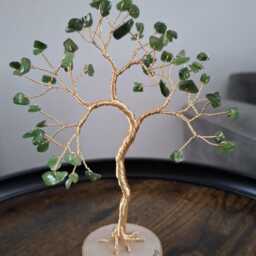 Personalised Green Jade Tree, 35Th Anniversary Gift For Parents, 12Th Present With Custom Message - thumbnail 3