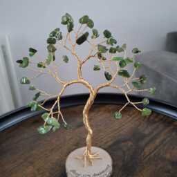 Personalised Green Jade Tree, 35Th Anniversary Gift For Parents, 12Th Present With Custom Message - thumbnail 2