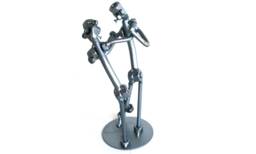 Judo Athletes Gift Nuts & Bolts Metal Sculpture For Man, Handmade Ornament Figurine Scrap Art, Welded Award Competitor - thumbnail 1
