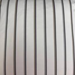 Luxury Designer White Grey Striped Cotton Fabric Cushion Pillow Throw Cover - thumbnail 2