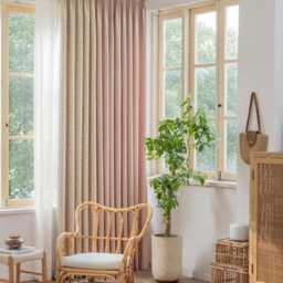 Ronnie Jacquard Curtain, Pink Curtain For Nursery, Custom Panel, Grils Room Drapes Kidsroom & Livingroom, 1Pc - thumbnail 2