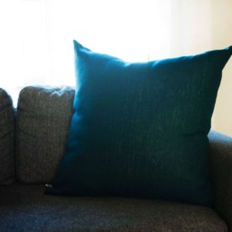 Teal Throw Pillow Cover - Classic Style Decorative Pillows Case Peacock Solid Accent Blue Shams, Linen Sham 0010 - thumbnail 2
