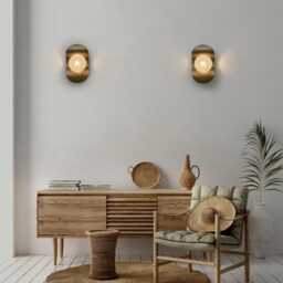 Brass Wall Lighting - Blackened Lamp Vanity Light Fixture, Sconce, Lamp, , Small - thumbnail 3