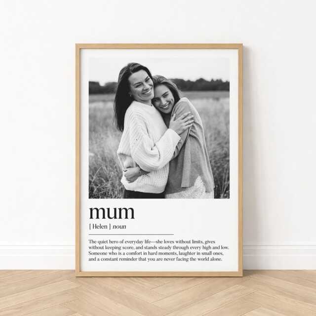 Personalised Mum Print - Definition Photo Gift, Birthday Gift Gifts For Mum, Framed Mother Prints - image 1
