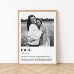Personalised Mum Print - Definition Photo Gift, Birthday Gift Gifts For Mum, Framed Mother Prints - thumbnail 1