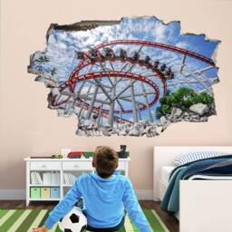 Roller Coaster Ride Wall Decal Sticker Mural Poster Print Art Kids Bedroom Home Decor - thumbnail 3