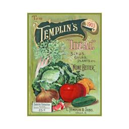 "Gardening Gift For Her Art Print Garden Decoration Potting Shed Wall Accent Patio Decor Gardener's Antique Seed Packet, 5"" X 7" - thumbnail 1