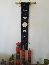 Moon Phase Macrame Weaving Tapestry Wall Hanging