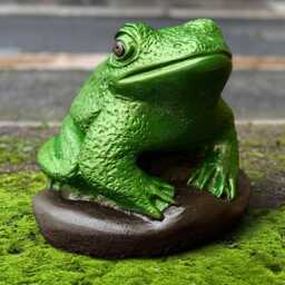 Concrete Frog Sculpture Outdoor Swamp Statue Cement Water Animal Figurine Stone Decoration Handmade Ornament Frog Lover Gift - thumbnail 3