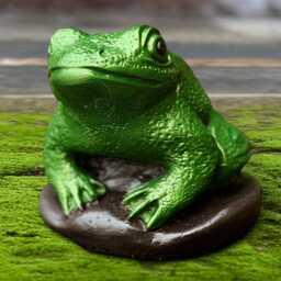 Concrete Frog Sculpture Outdoor Swamp Statue Cement Water Animal Figurine Stone Decoration Handmade Ornament Frog Lover Gift - thumbnail 2