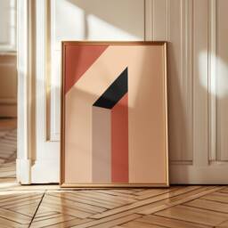 Bauhaus Architecture Art Print - Sunset Series Abstract Warm Tone Building - thumbnail 3