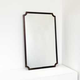 Vintage N.8 Wall Scalloped Mirror With Bronze Patina Full Frame - thumbnail 1