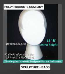 Blank Art Clay Sculpture Head Form, 11.5 - thumbnail 1