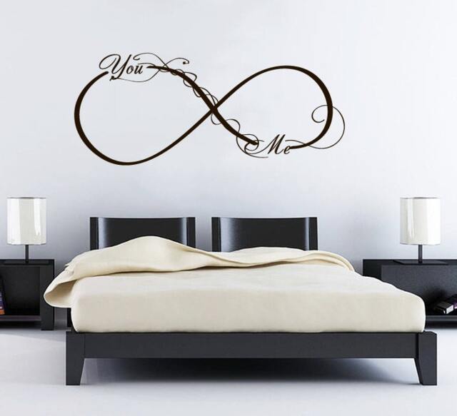 Wall Decals You Me Infinity Symbol Love Decal Vinyl Sticker Family Bedroom Interior Design Home Living Decor Art Murals Eg119 - image 1