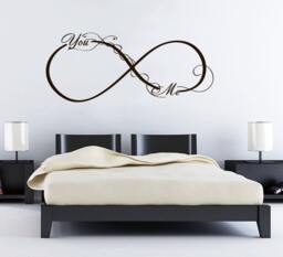 Wall Decals You Me Infinity Symbol Love Decal Vinyl Sticker Family Bedroom Interior Design Home Living Decor Art Murals Eg119 - thumbnail 1