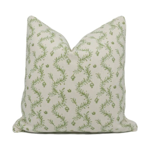 Linwood - Magic Lantern Sea Kelp Marine Style Trailing Floral Self Piped Cushion Cover Handmade Throw Pillow Designer Home D??cor - image 1