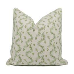 Linwood - Magic Lantern Sea Kelp Marine Style Trailing Floral Self Piped Cushion Cover Handmade Throw Pillow Designer Home D??cor - thumbnail 1
