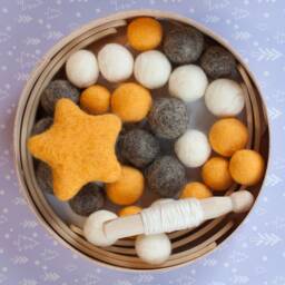 Baby Crib Mobile Diy Kit Nursery Woolen Balls Chandelier - thumbnail 4