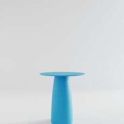 Kopar Round Baby Blue Color Dining Table D690mm - thumbnail 2