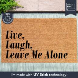 Live Laugh Leave Me Alone Funny Welcome Mat - Custom Humor Quote For Your Doorway A Housewarming Gift Door Decor - thumbnail 1