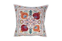 Hand-Embroidered Silk Suzani Pillow Cover - thumbnail 1