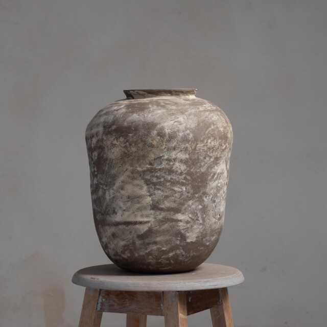 In Stock Big Vase in Minimal Style, Textured, Designed Warm Colors For All Interiors, Hand-Built Ceramics, Stoneware, Waterproof, Art - image 1